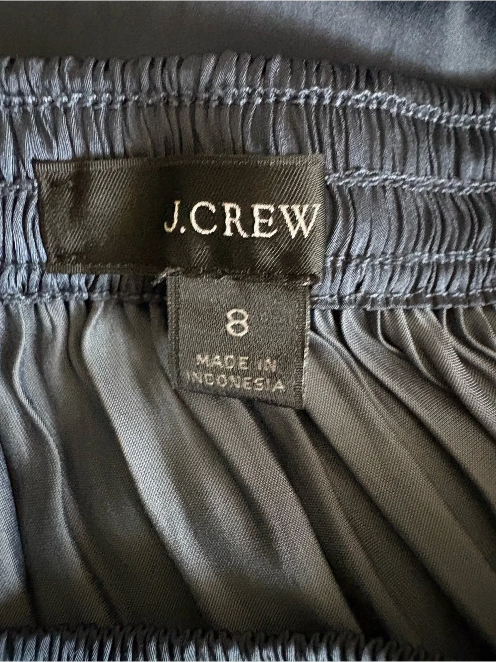J. Crew Dusty Blue Maxi Silky Skirt